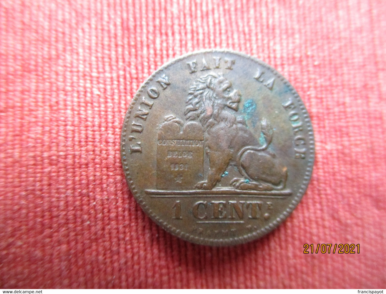 Belgique 1 Centime 1907 - 1 Cent