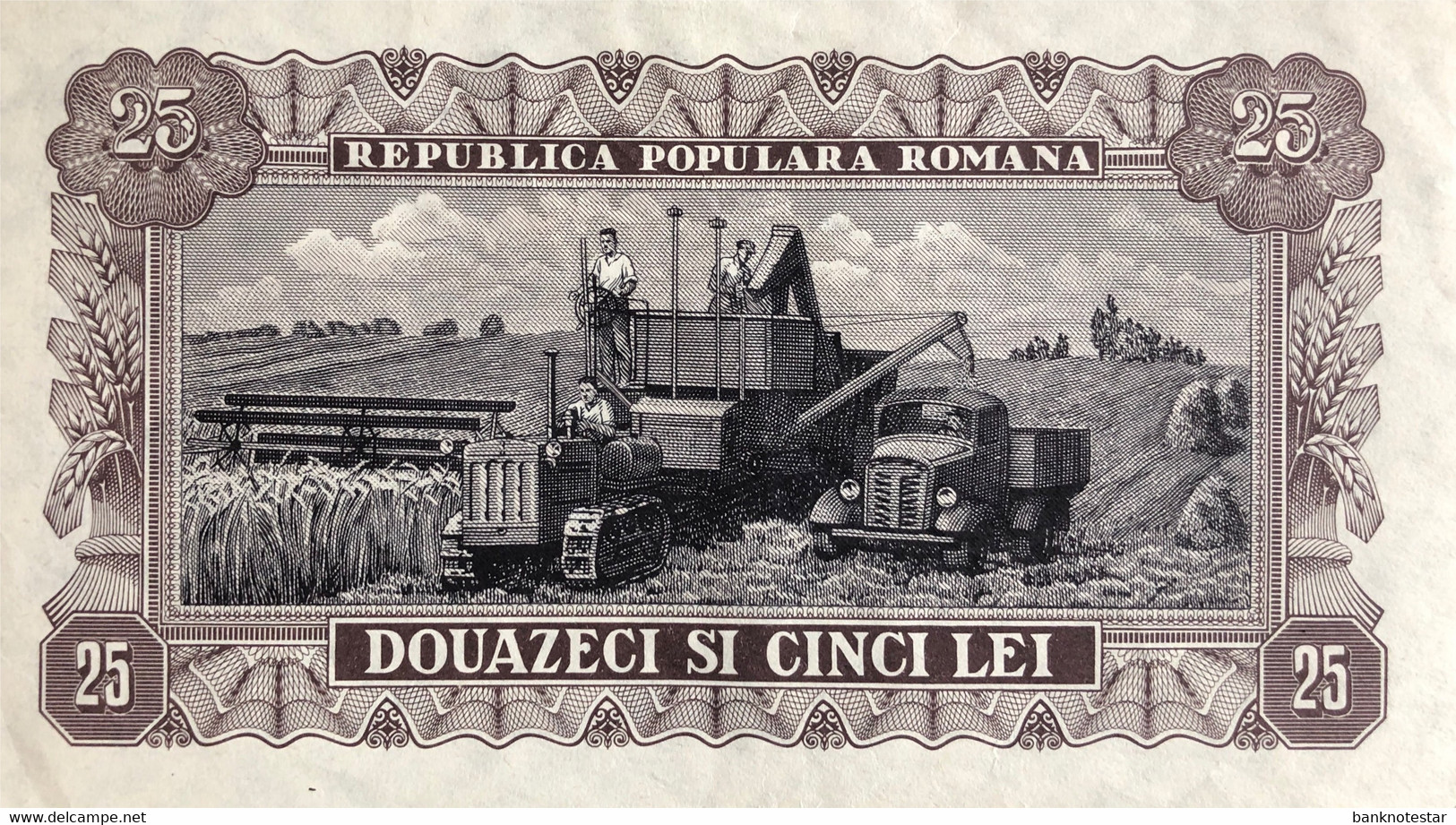 Romania 25 Lei, P-89b (1952) - About Uncirculated - Rumania