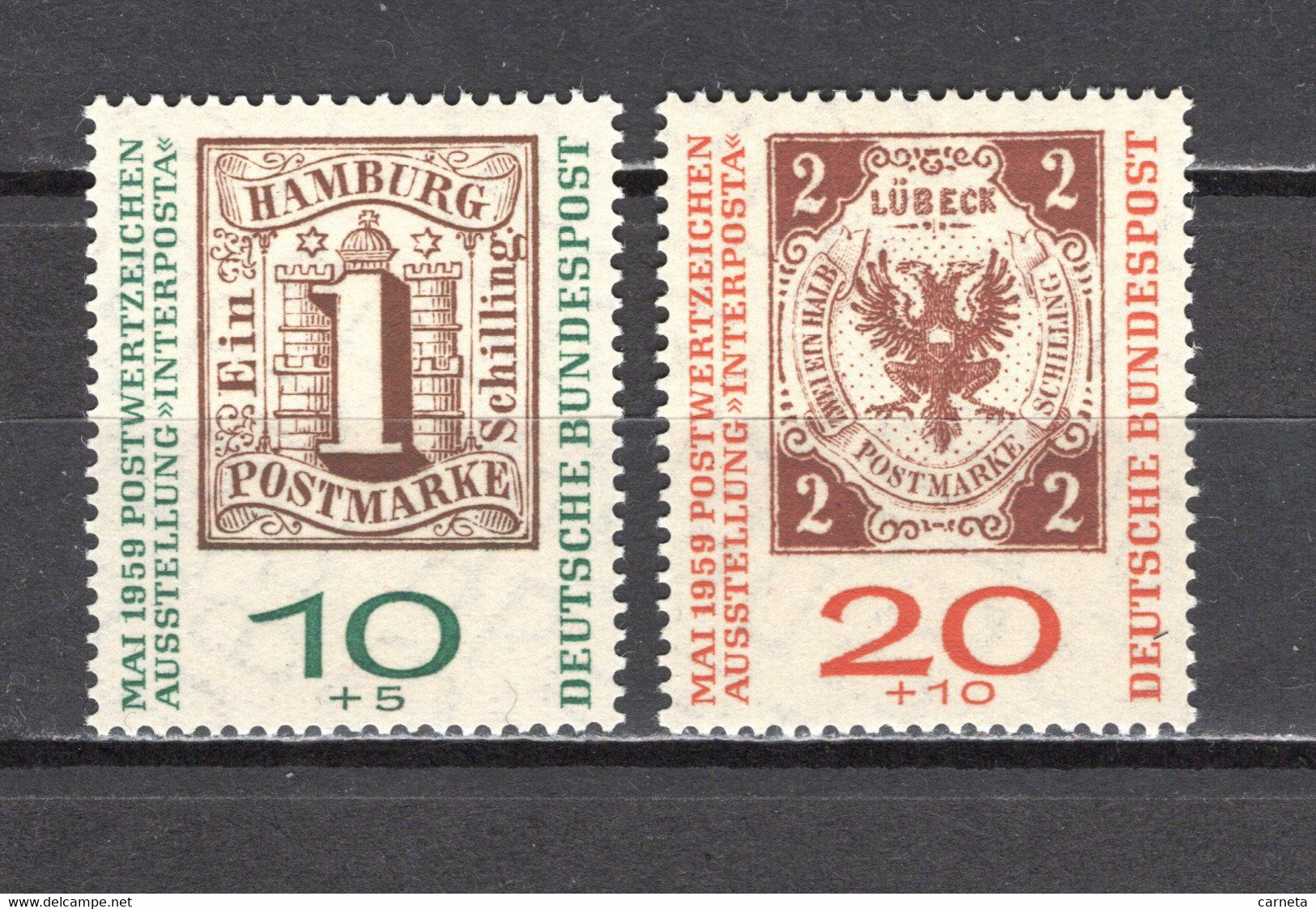 ALLEMAGNE   N° 183 + 184    NEUFS AVEC CHARNIERES  COTE  0.70€    EXPOSITION PHILATELIQUE - Ungebraucht