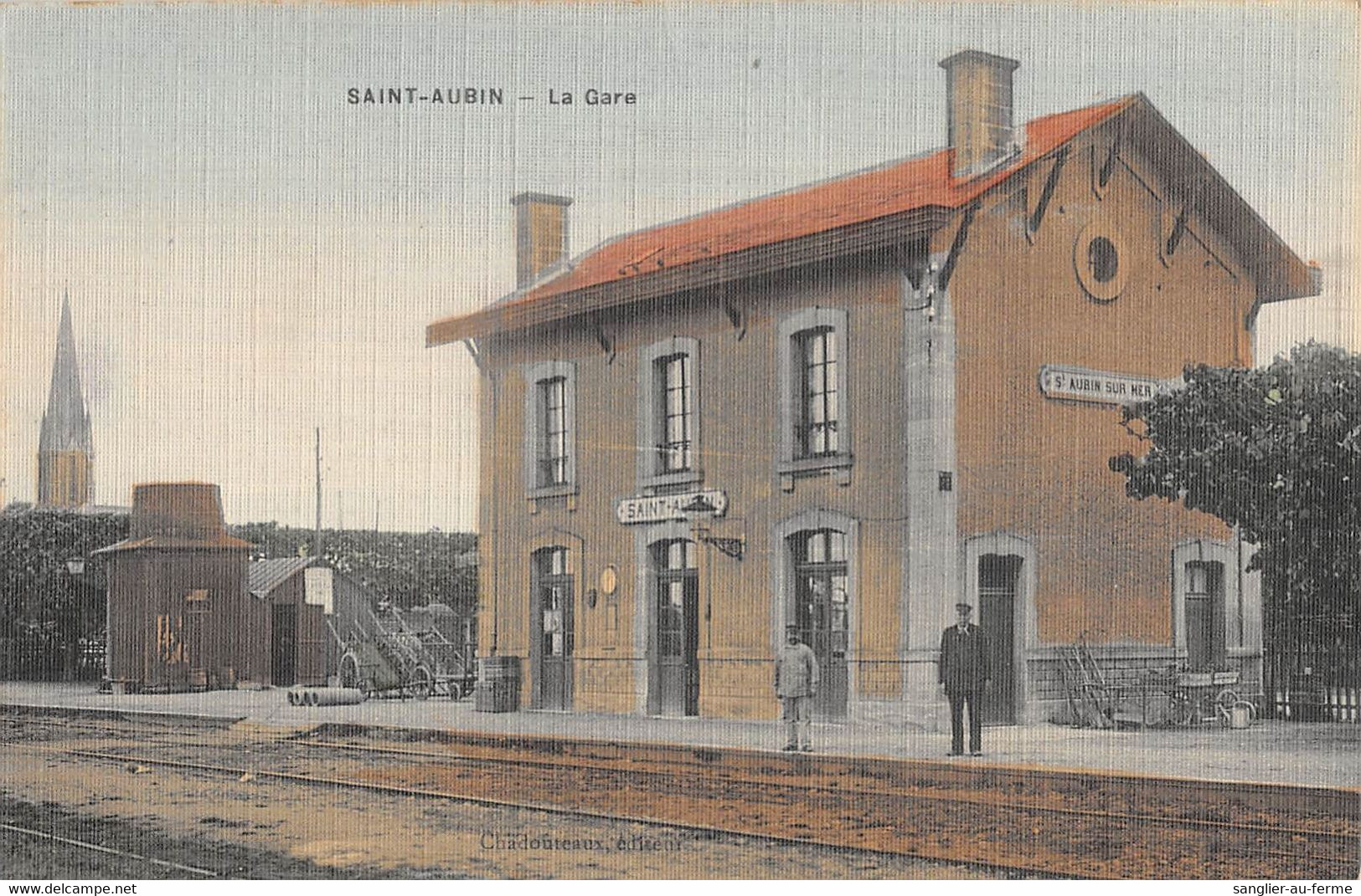 CPA 14 SAINT AUBIN LA GARE (CPA TOILEE - Saint Aubin