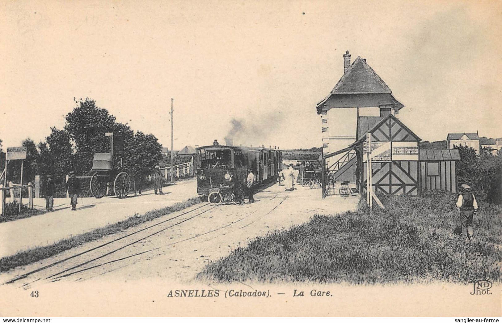 CPA 14 ASNELLES LA GARE (TRAIN - Altri & Non Classificati