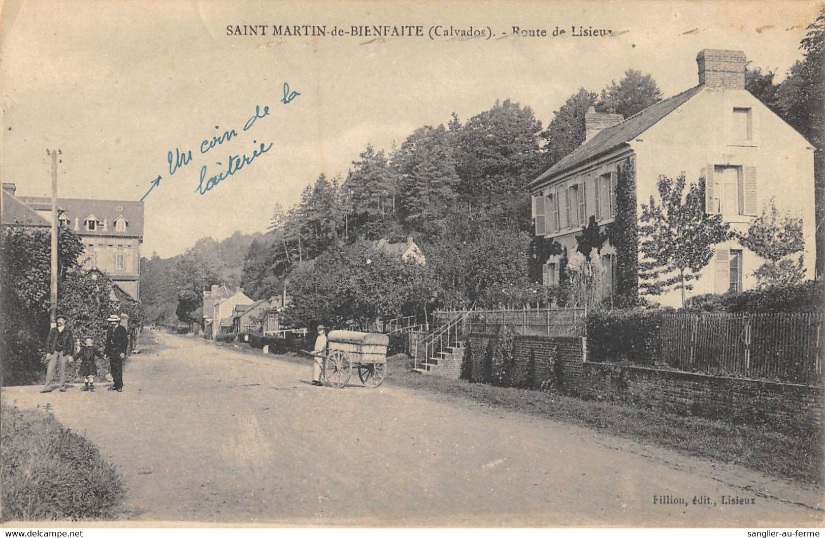 CPA 14 SAINT MARTIN DE BIENFAITE ROUTE DE LISIEUX - Autres & Non Classés