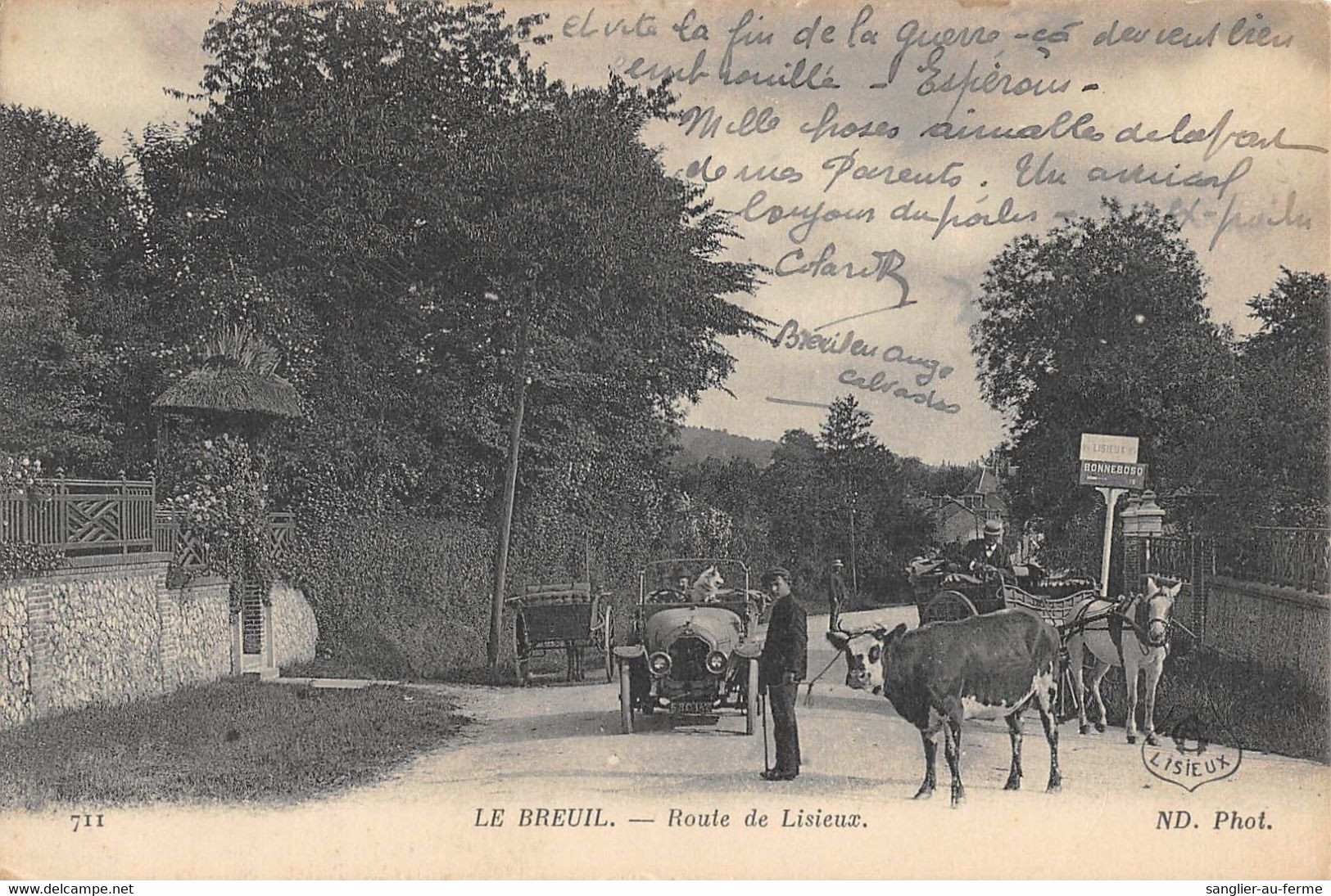 CPA 14 LE BREUIL ROUTE DE LISIEUX - Sonstige & Ohne Zuordnung