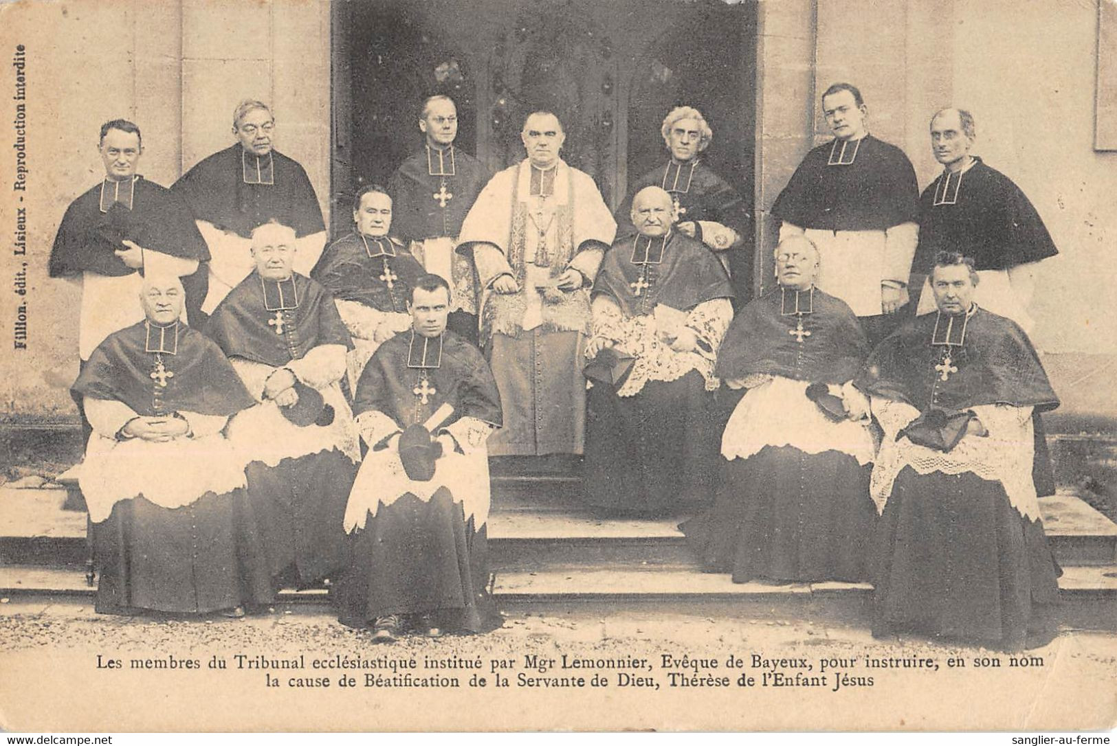 CPA 14 LES MEMBRES DU TRIBUNAL ECCLESIASTIQUE INSTITUE PAR Mgr LEMONNIER EVEQUE DE BAYEUX - Bayeux