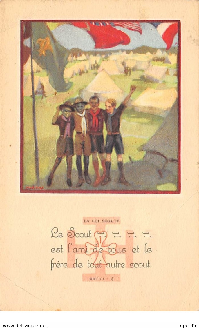 Scoutisme - N°63825 - La Loi Scoute, Article 4 - Le Scout Est L'ami De Tous ... Autre Scout - Carte Vendue En L'état - Padvinderij