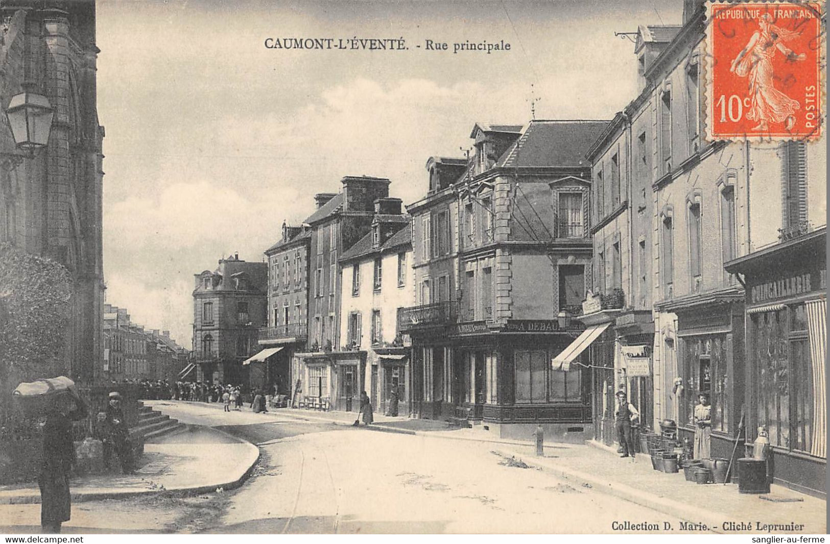 CPA 14 CAUMONT L'EVENTRE RUE PRINCIPALE - Autres & Non Classés