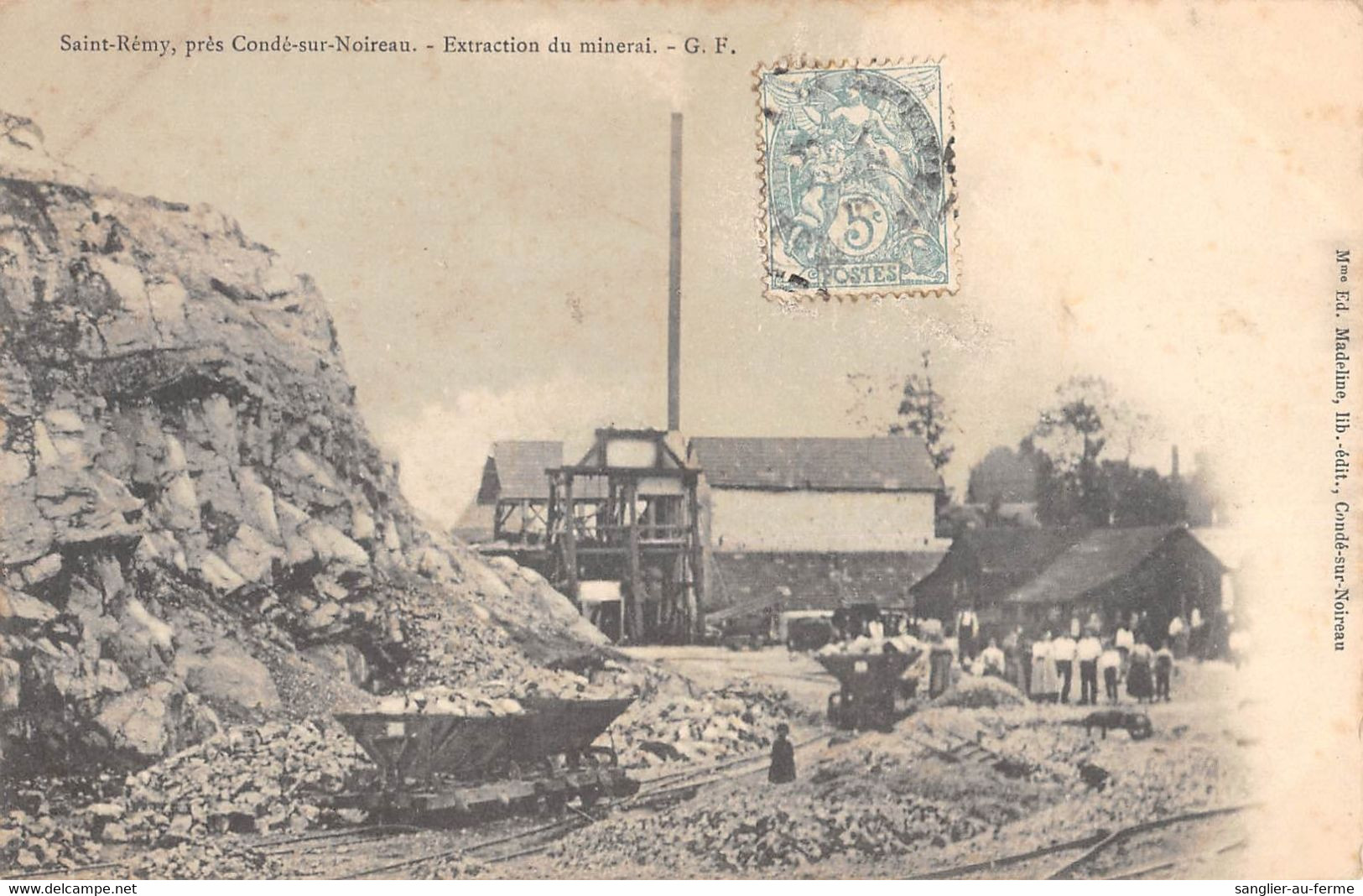 CPA 14 SAINT REMY PRES CONDE SUR NOIREAU EXTRACTION DU MINERAI - Altri & Non Classificati