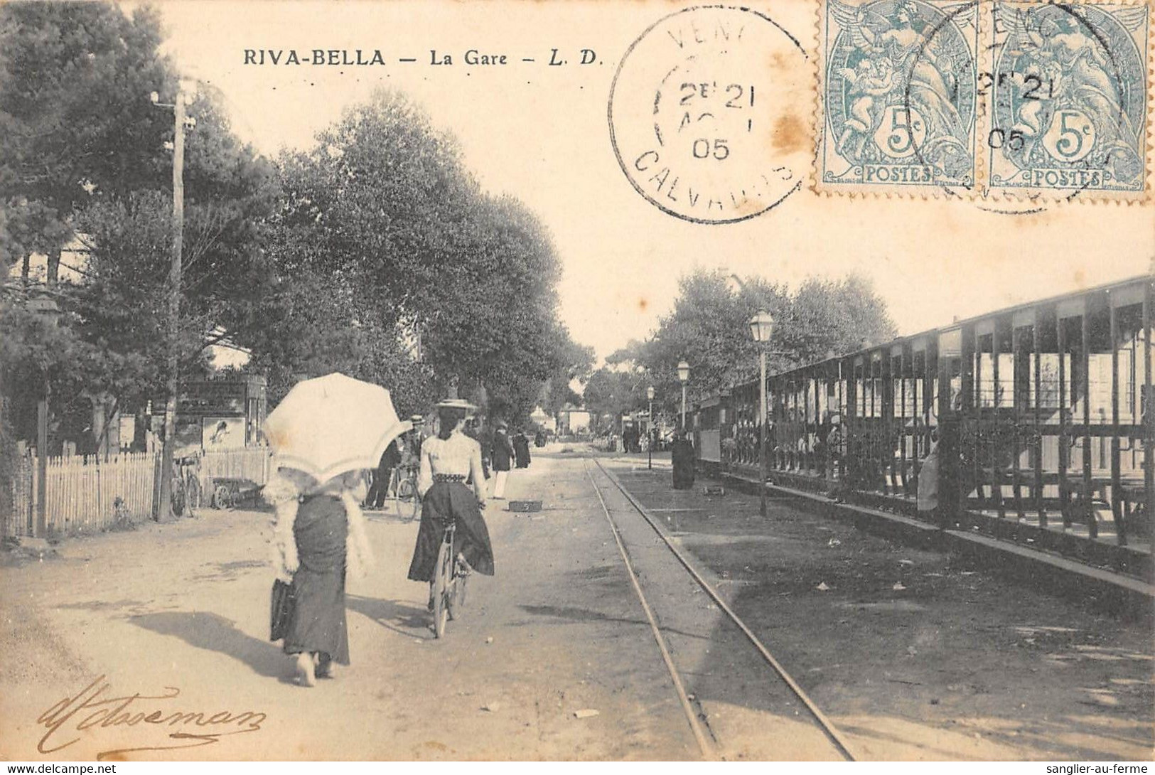 CPA 14 RIVA BELLA LA GARE - Riva Bella