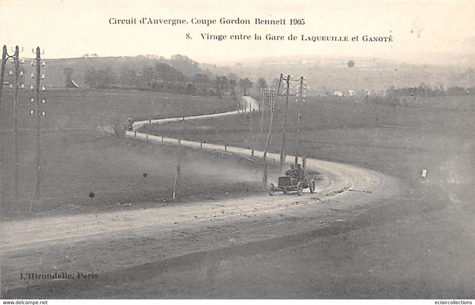 Laqueuille-Ganoté     63       Circuit D'Auvergne Coupe Gordon Bennett  1905.  Un Virage   N°8     (voir Scan) - Other & Unclassified