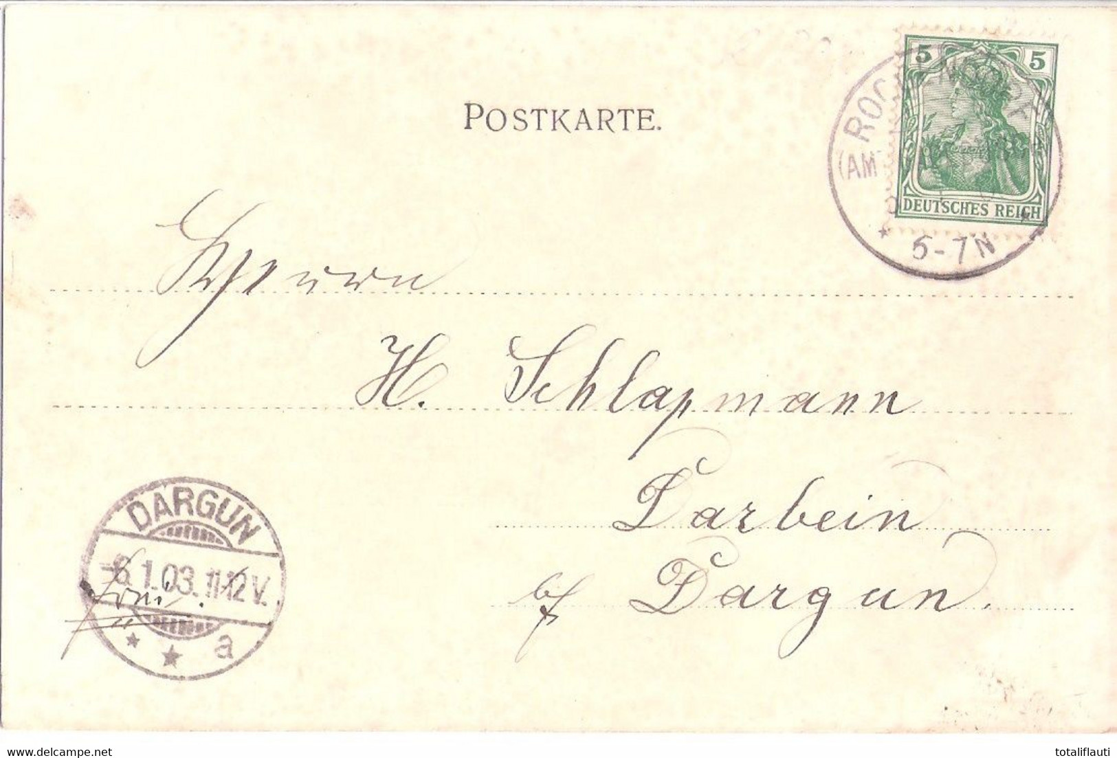 GADEBUSCH Er Anzeiger Mecklenburg Passepartoutkarte Lübsche Straße Wappen C Brasch Buch + Papierwaren Gelaufen 6.1.1903 - Gadebusch