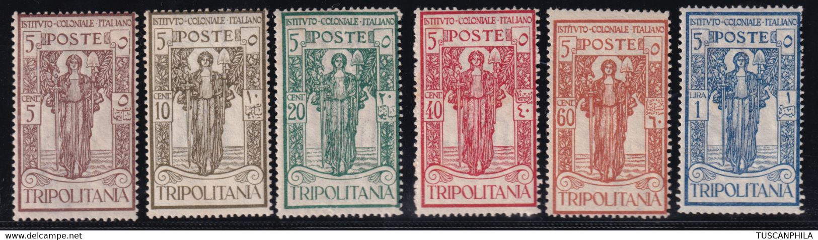 Tripolitania Pro Istituto 1926 Serie Completa Sass.33/38 MNH** Cv 20 - Tripolitaine