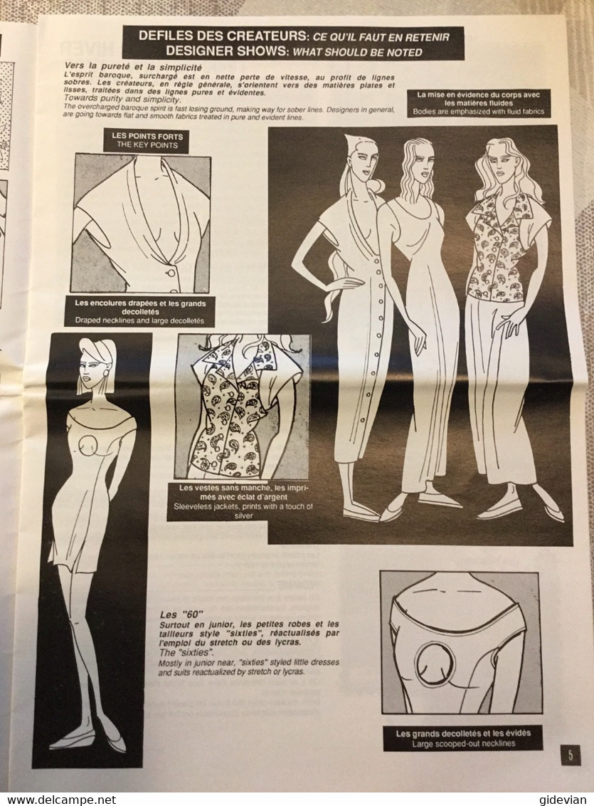 Revue Mode Tendances/créateurs « GUIDE REPORT » N°3 Nov 1990 - Moda