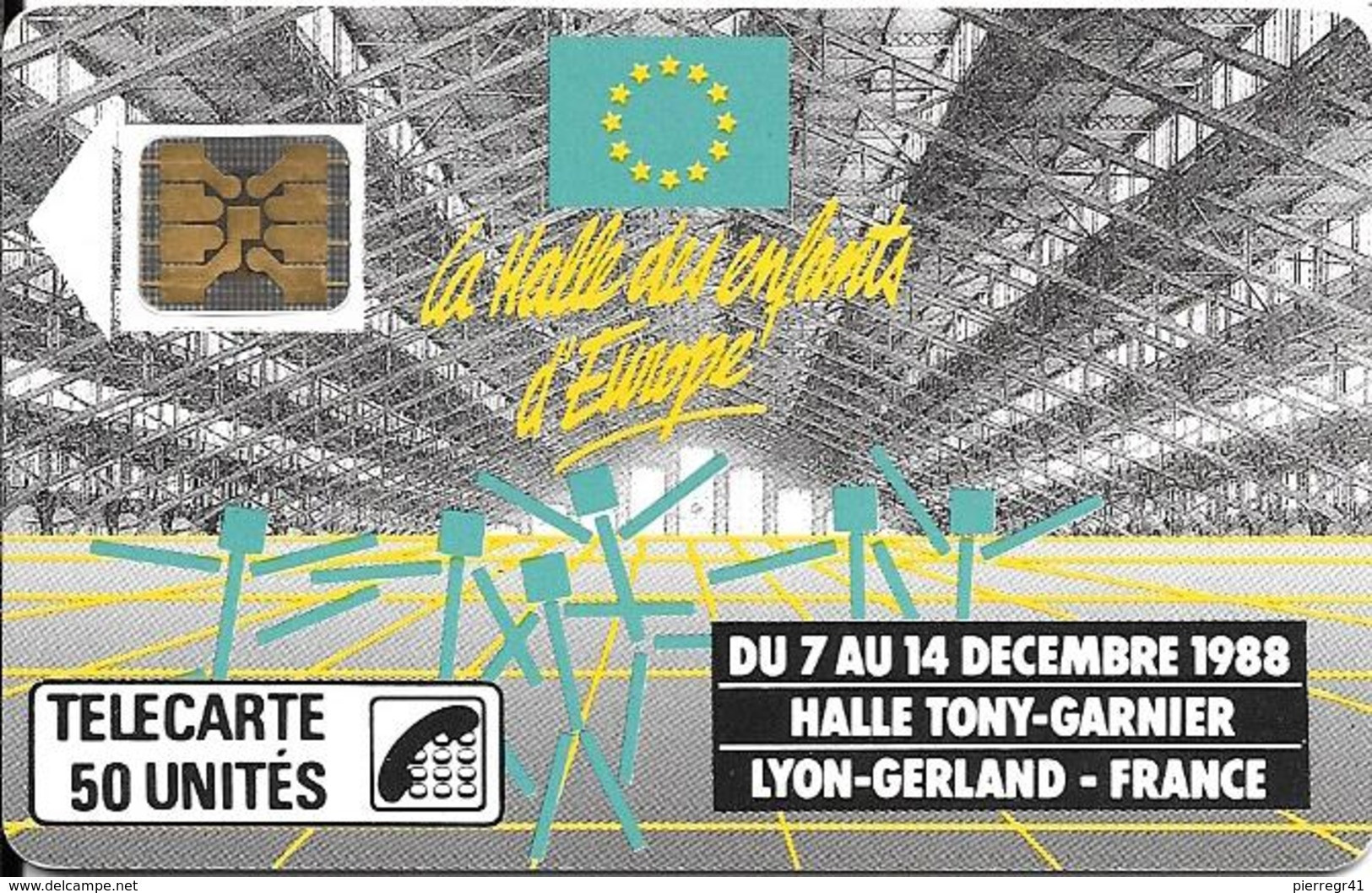 CARTE-PUBLIC-1988-F 41--SC4on-50U-HALLE TONY GARNIER-V° N° Pe103564-Utilisé--TB E-LUXE - 1988