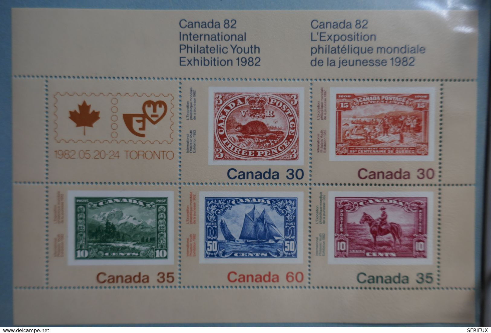 CANADA  BLOC FEUILLET N 3   BEAU BLOC NEUF ASSEZ RARE 1982 + GOMME IMPECCABLE - Blocks & Kleinbögen