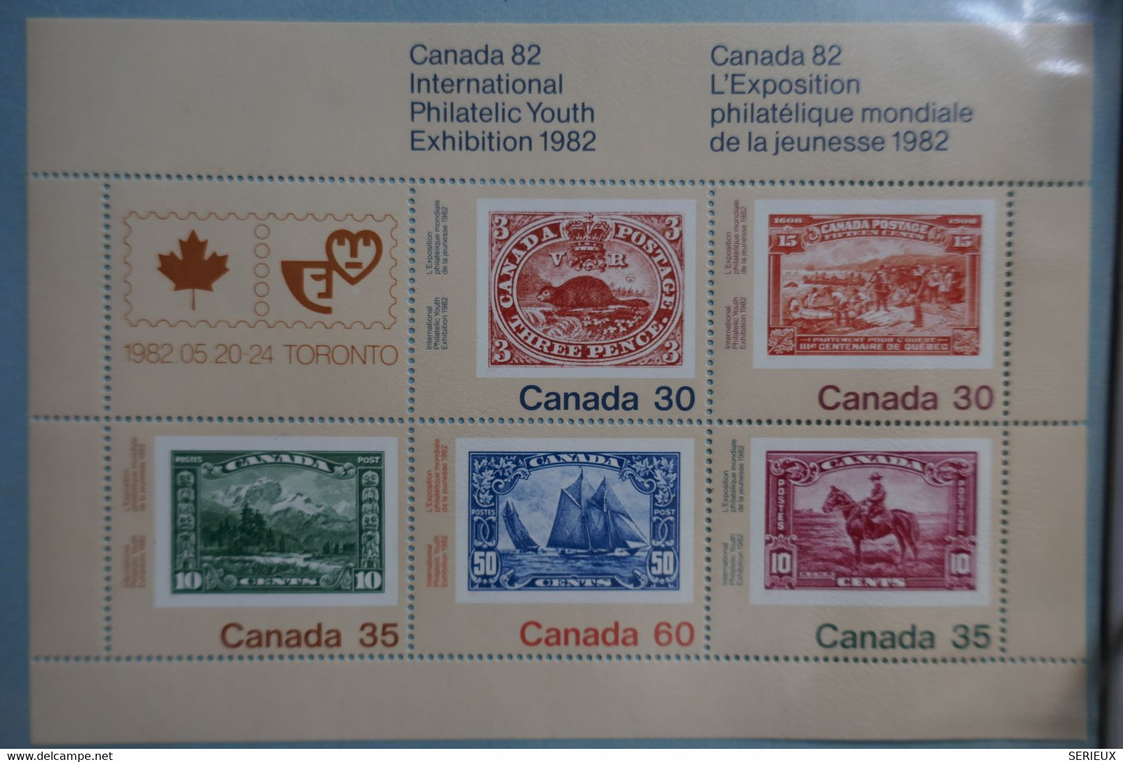 CANADA  BLOC FEUILLET N 3   BEAU BLOC NEUF ASSEZ RARE 1982 + GOMME IMPECCABLE - Blocks & Sheetlets