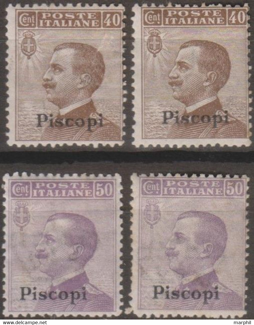 Italia Colonie Egeo Piscopi 1912 SaN°6 Lot 4v MH/* Vedere Scansione - Aegean (Piscopi)