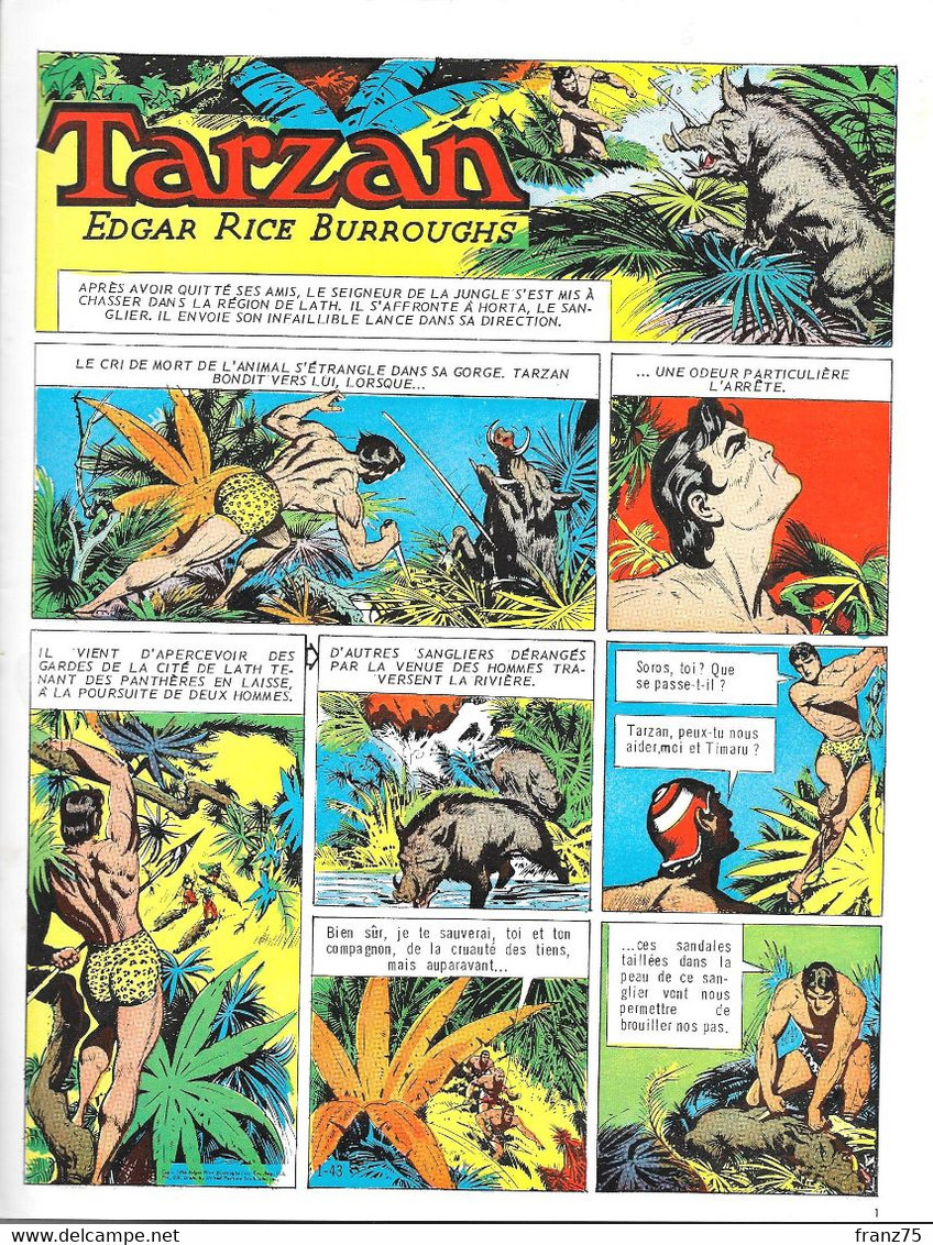 Collection TARZAN N°43-Editions Mondiales-1970 (scans)--BE. - Tarzan