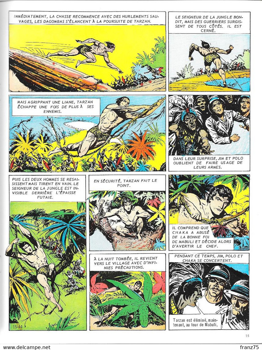 Collection TARZAN N°44-Editions Mondiales-1970 (scans)--TBE. - Tarzan