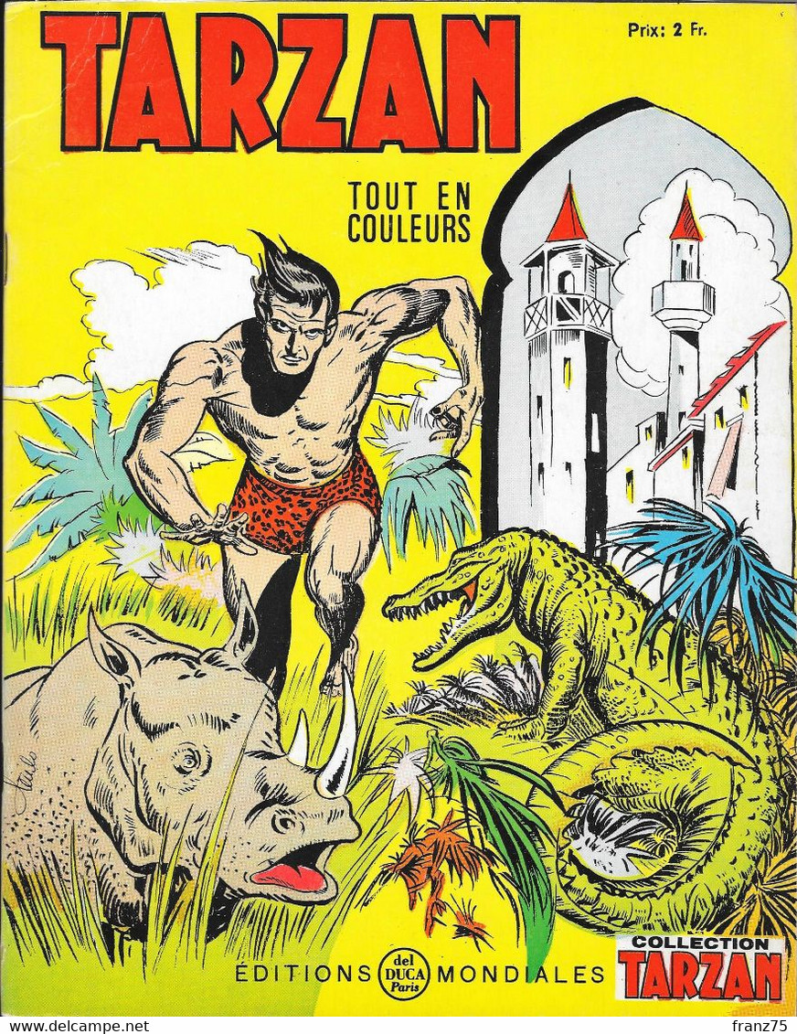 Collection TARZAN N°45-Editions Mondiales-1970 (scans)--TBE. - Tarzan