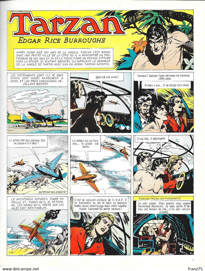 Collection TARZAN N°45-Editions Mondiales-1970 (scans)--TBE. - Tarzan