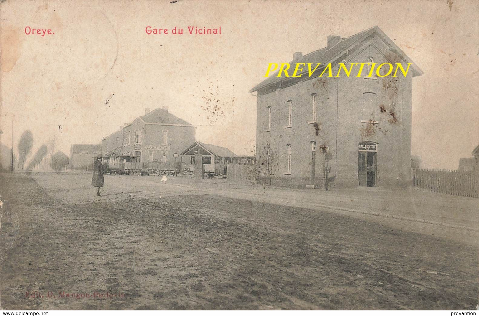 OREYE - Gare Du Vicinal - Carte Circulé En 1909 - Oreye