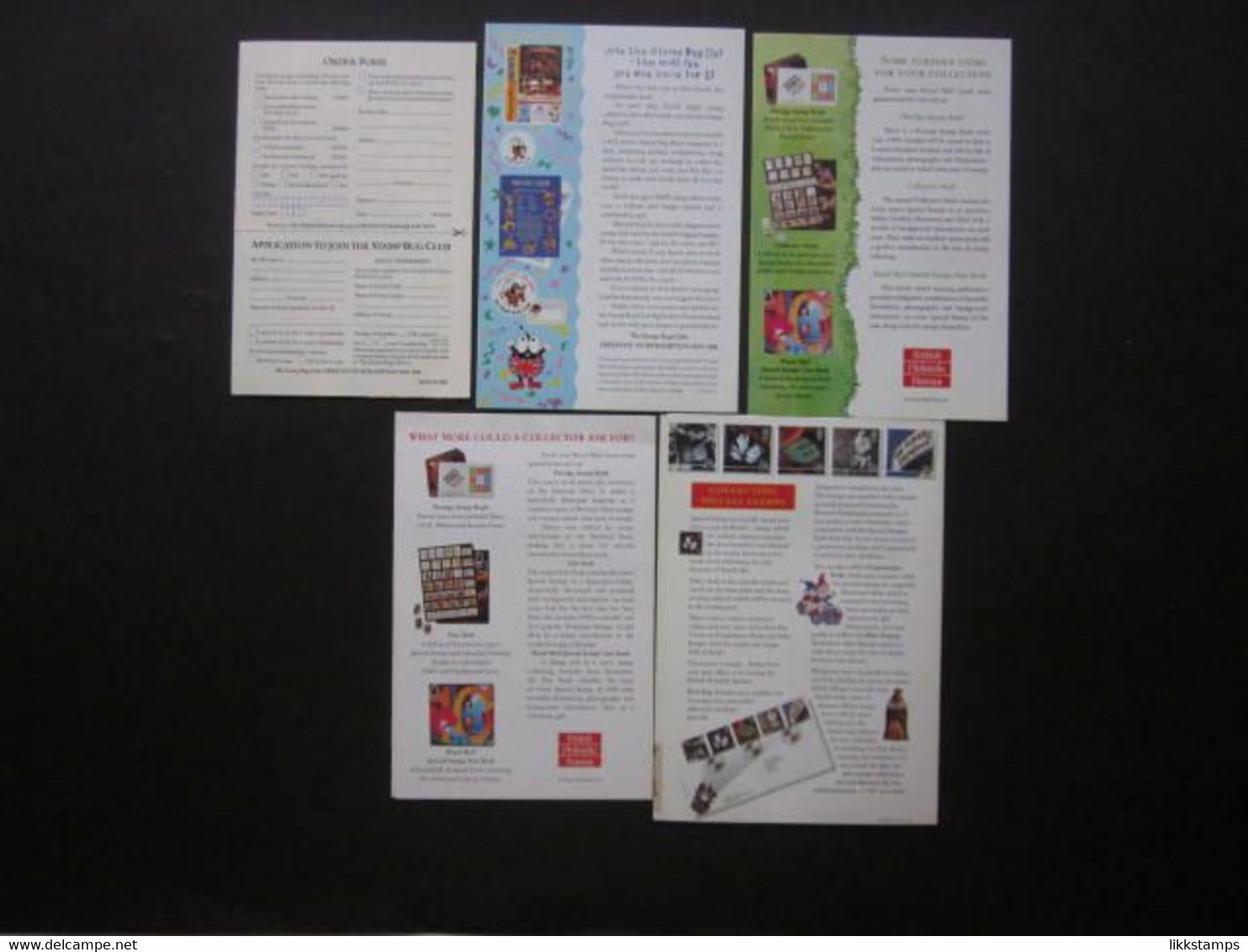 GROUP OF FIVE ROYAL MAIL STAMP BUG CALENDARS - Ranging From 1992 to 1997 ( 02091 )