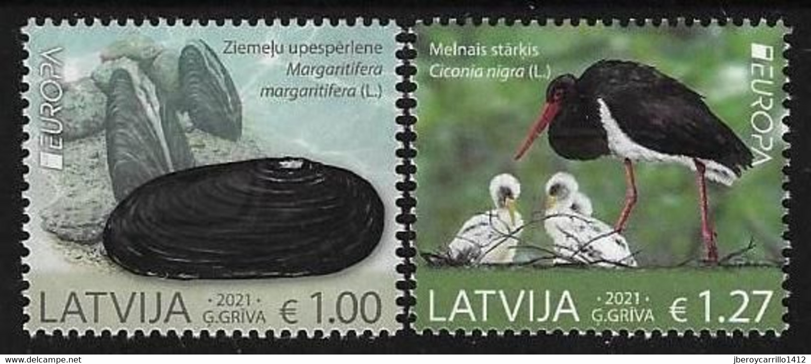 LETONIA /LATVIA /LETTLAND /LETTONIE  -EUROPA 2021 -ENDANGERED NATIONAL WILDLIFE"-  SERIE  De 2 V. - N - 2020