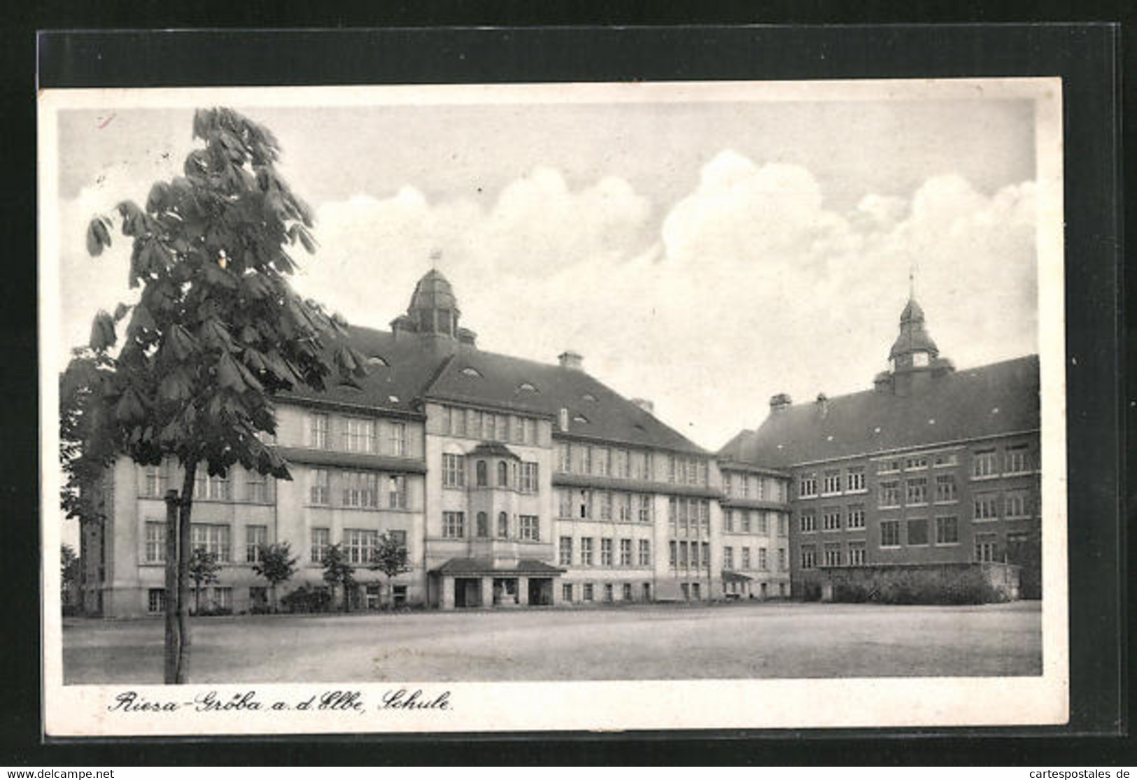 AK Riesa-Gröba A. D. Elbe, Schule - Riesa