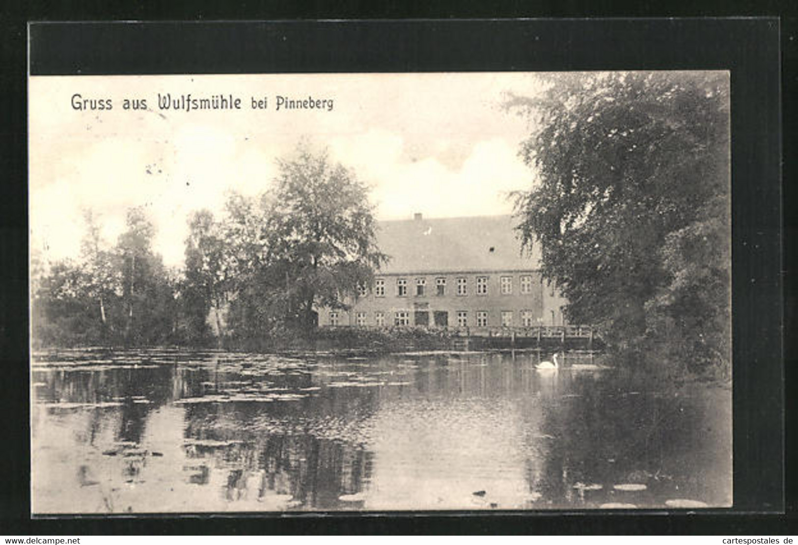 AK Pinneberg, Gewässer Am Gasthaus Wulfsmühle - Pinneberg