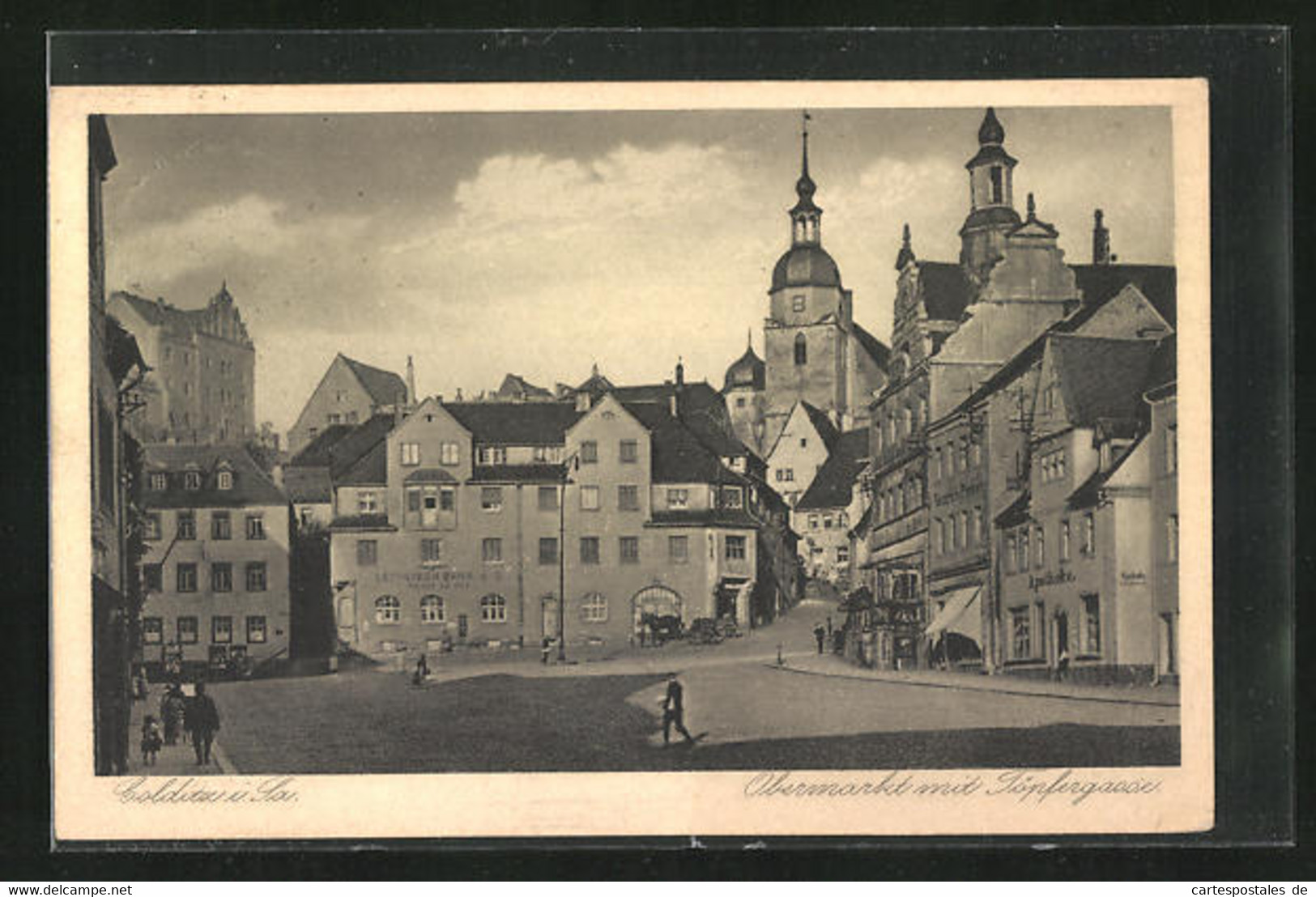 AK Colditz, Obermarkt Mit Töpfergasse - Colditz