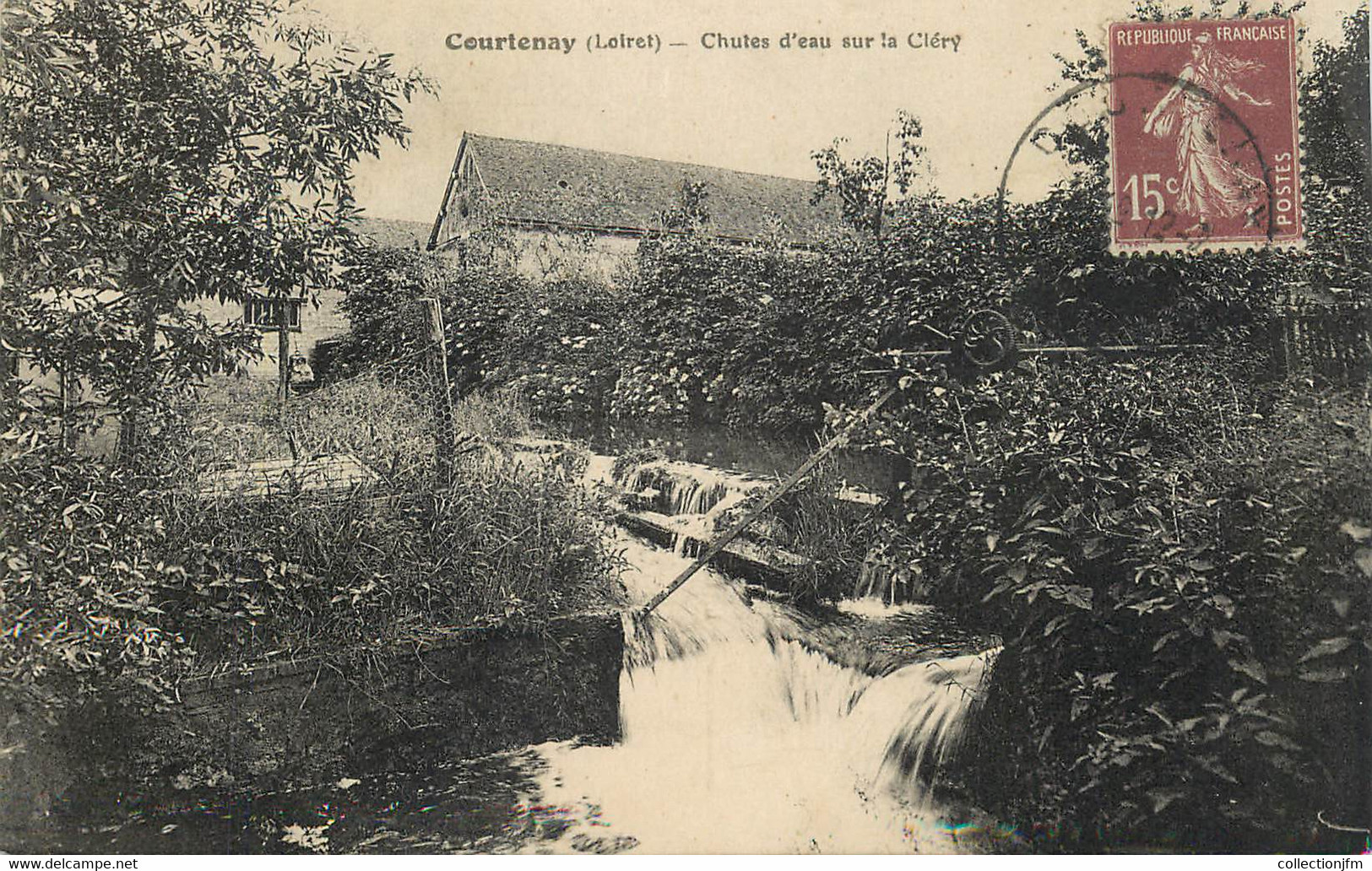 CPA FRANCE 45 "Courtenay, Chutes D'eau Sur La Cléry" - Courtenay