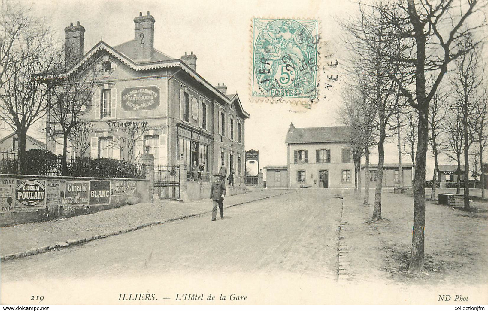 CPA FRANCE 28 "Illiers, L'Hotel De La Gare" - Vide