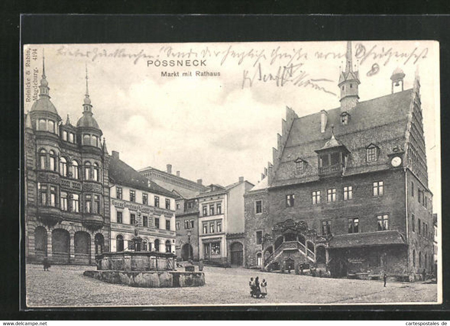 AK Pössneck, Markt Mit Rathaus - Poessneck