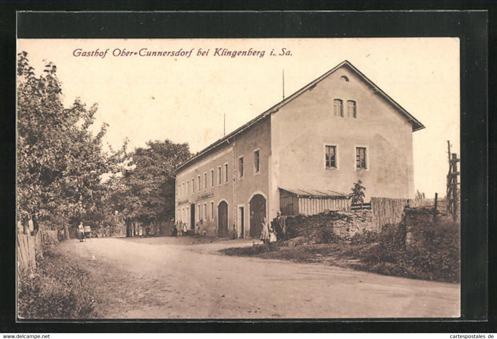 AK Klingenberg I. Sa., Gasthof Ober-Cunnersdorf - Klingenberg (Sachsen)