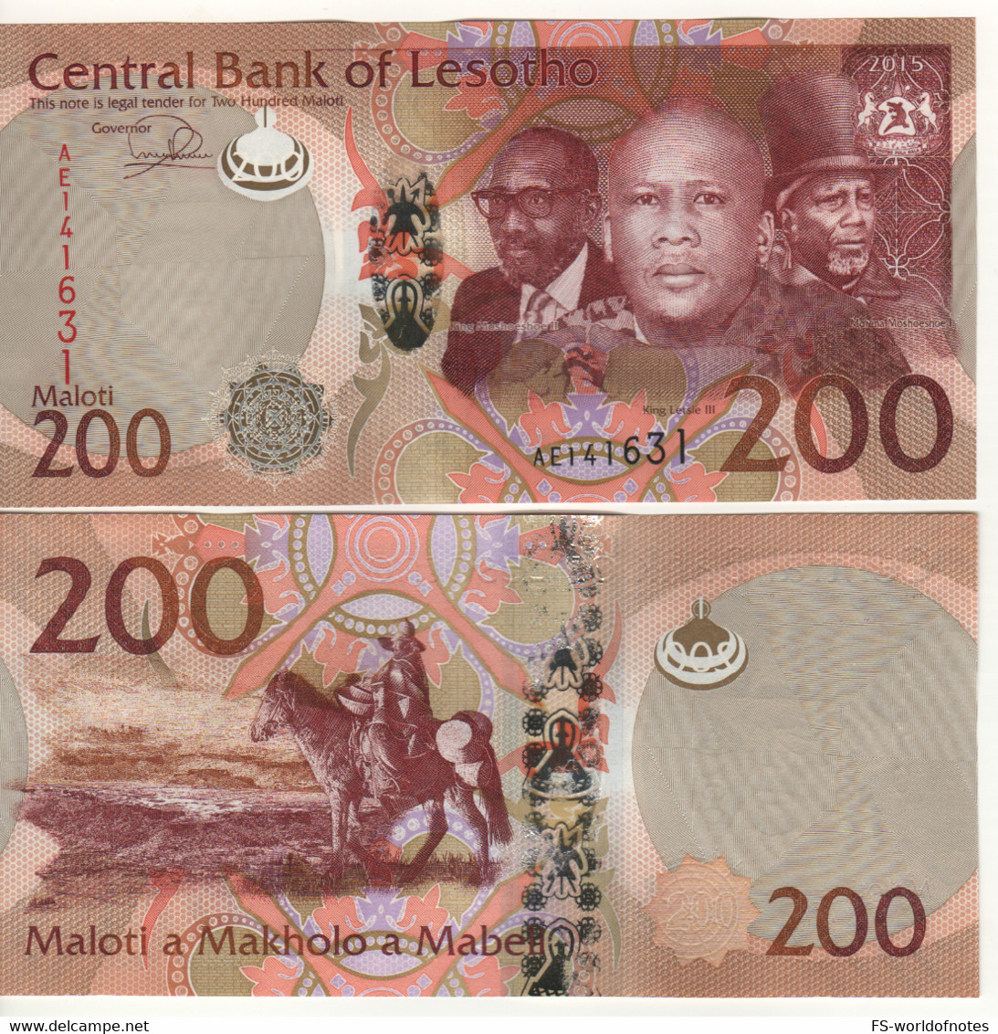 LESOTHO   200  Maloti    P25  (2015  Hybrid) - Lesotho