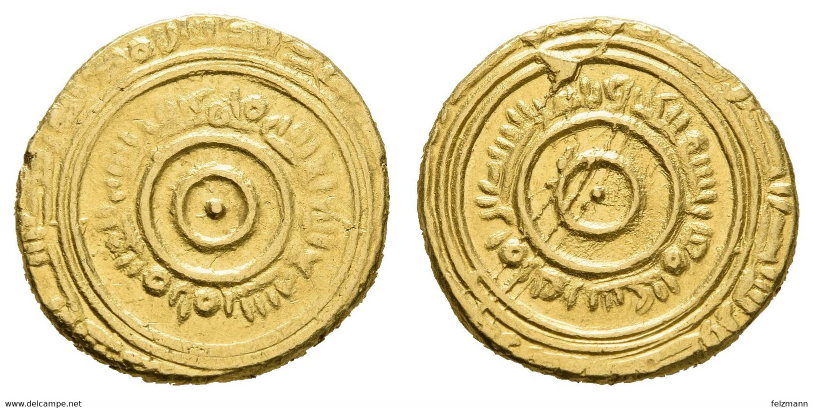 Nizar-al-aziz-billah, 365-386 AH = 975-996, Misr (Kairo), Wohl Zeitgenössische Gussfälschung Eines AV Dinars, Beschnitte - Otros – Africa