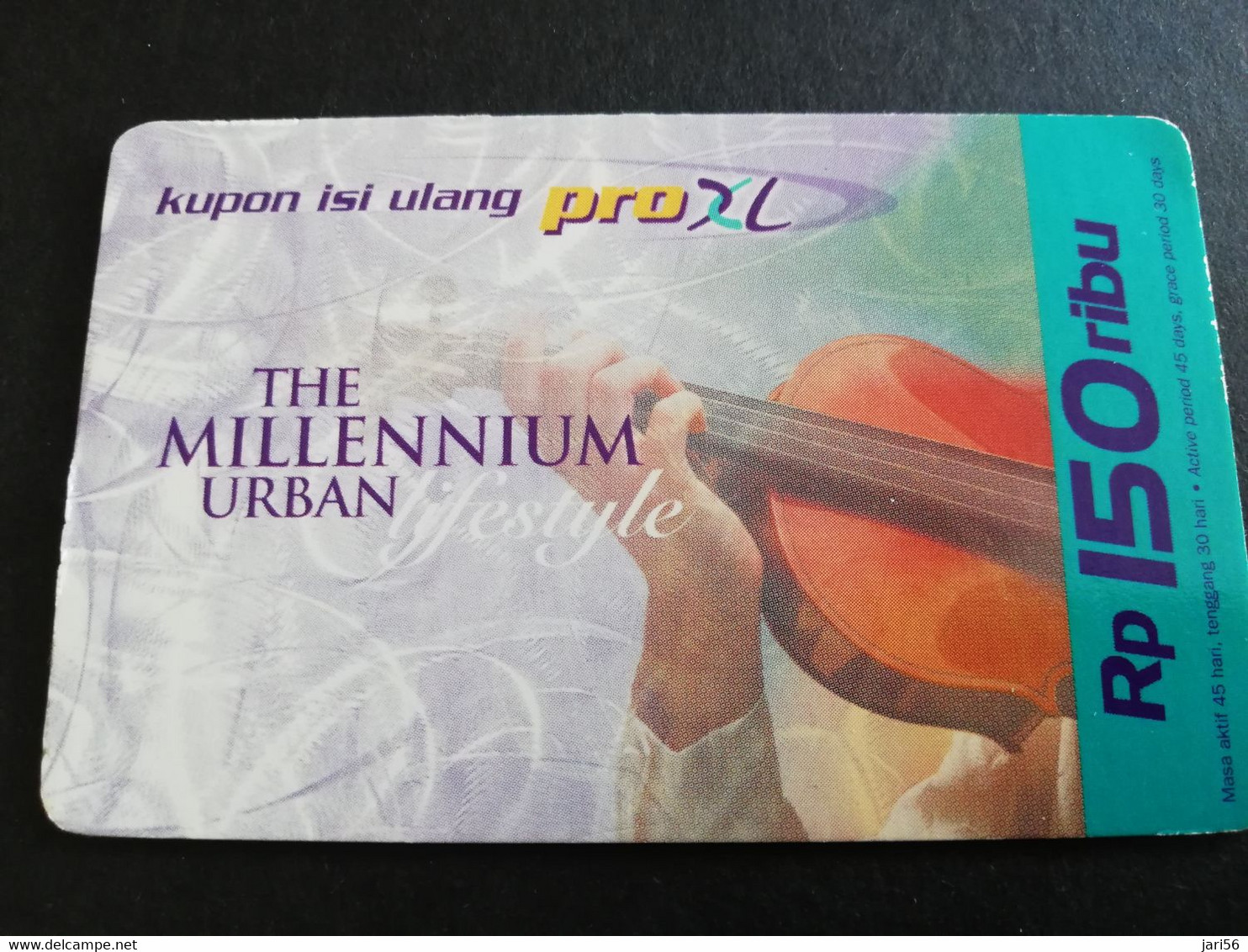 INDONESIA   Used Card Milennium Urban ViolinRP 150.000 RP       Fine Used Card   **5652 ** - Indonesia