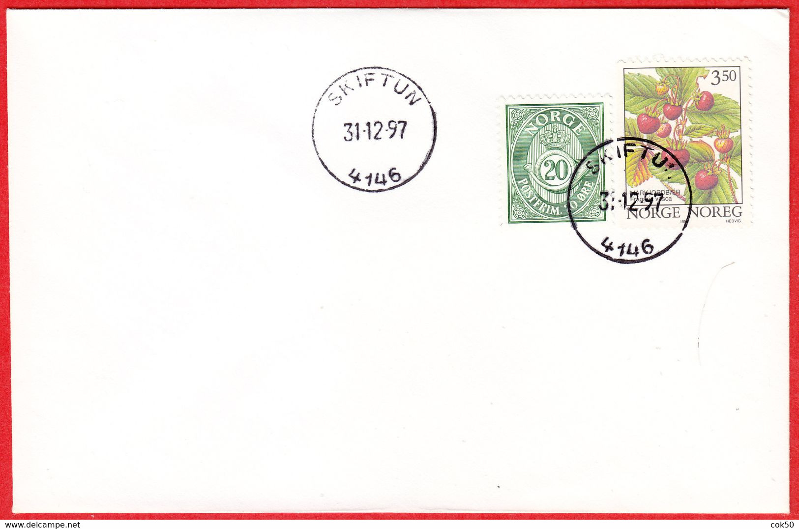 NORWAY - 4146 SKIFTUN (Rogaland County) - Last Day/postoffice Closed On 1997.12.31 - Emissioni Locali