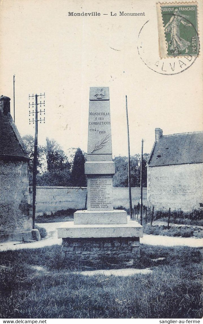 CPA 14 MONDEVILLE LE MONUMENT - Sonstige & Ohne Zuordnung