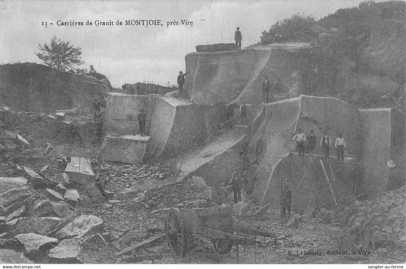 CPA 14 CARRIERES DE GRANIT DE MONTJOIE PRES VIRE - Other & Unclassified