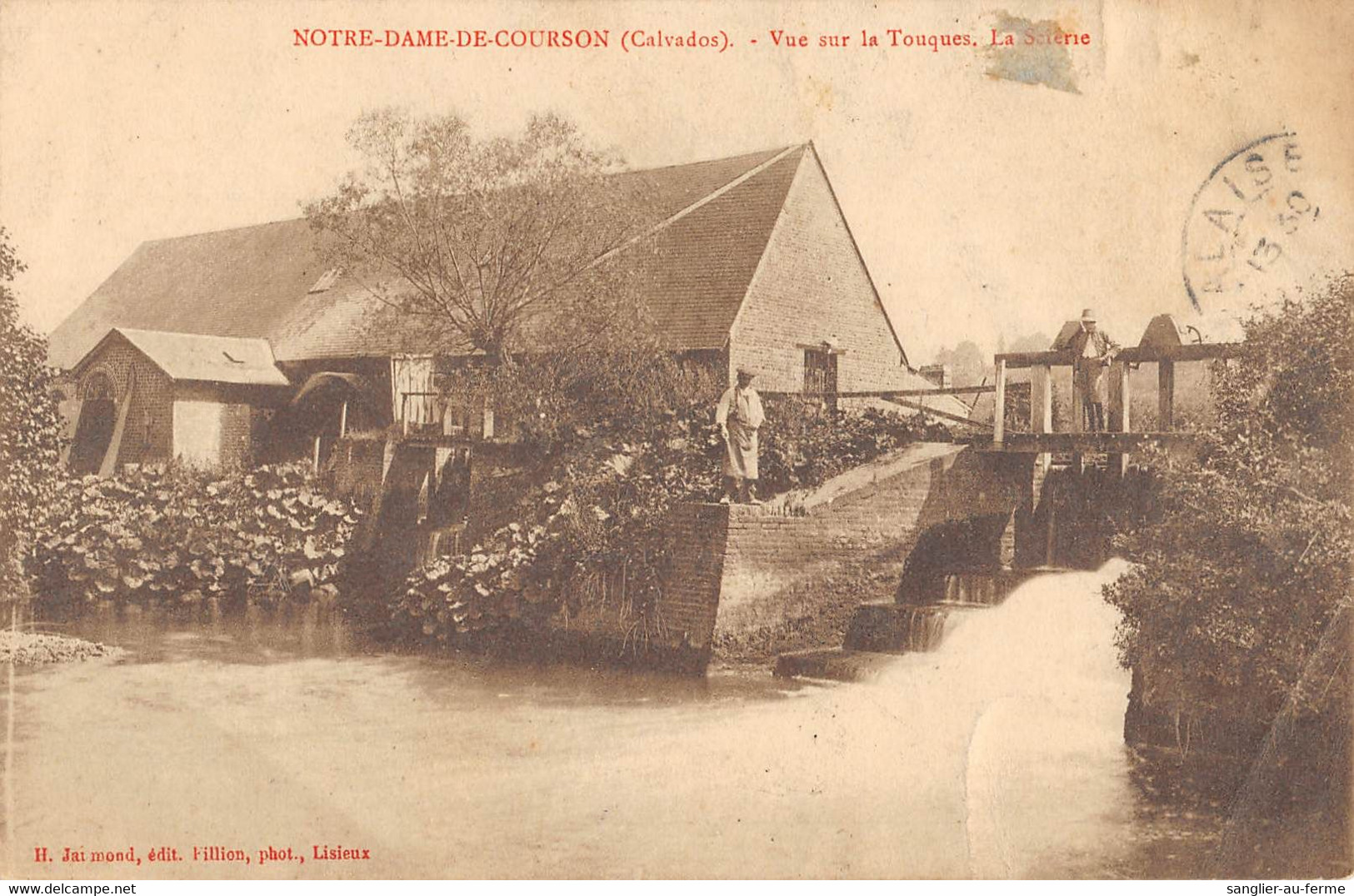 CPA 14 NOTRE DAME DE COURSON VUE SUR LA TOUQUES LA SCIERIE - Autres & Non Classés