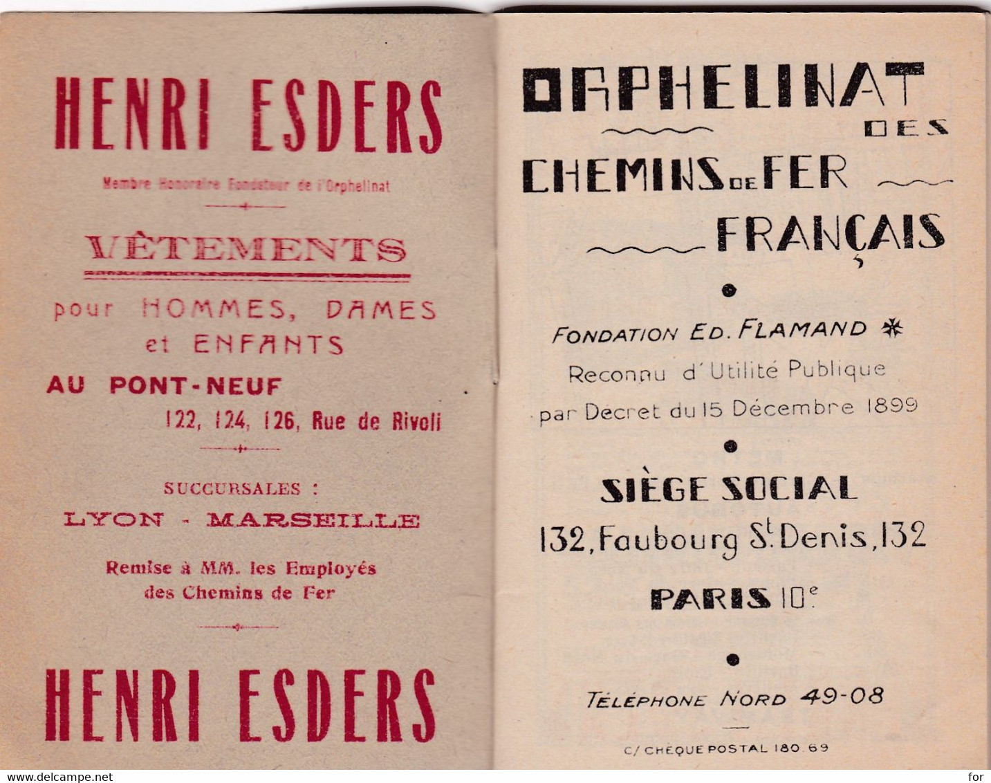 Calendrier : Agenda : Orphelinat Des Chemins De Fer Français : 1936 : Transport : 10,5cm X 7cm - 64 Pages - Petit Format : 1921-40