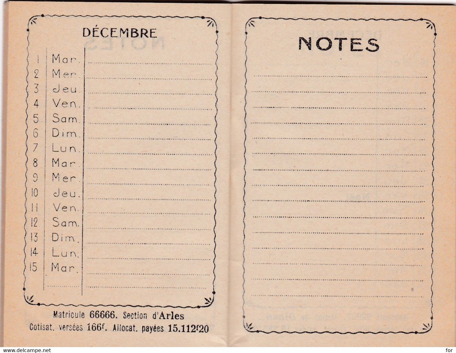 Calendrier : Agenda : Orphelinat Des Chemins De Fer Français : 1936 : Transport : 10,5cm X 7cm - 64 Pages - Petit Format : 1921-40