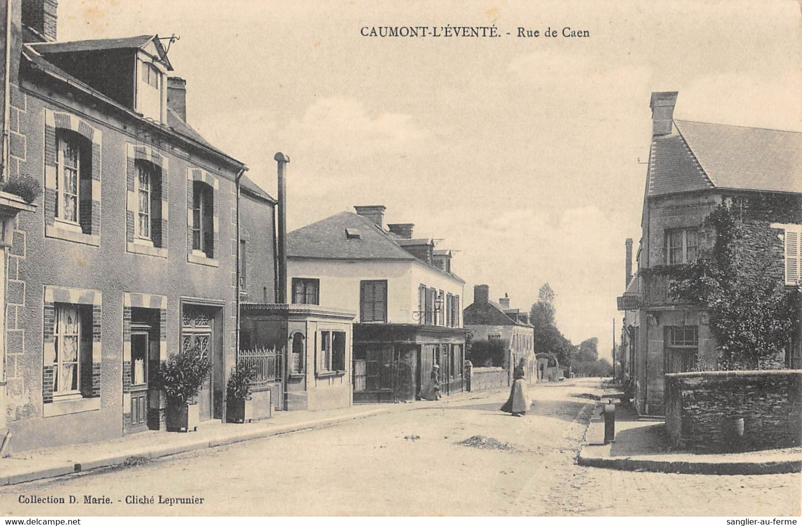 CPA 14 CAUMONT L'EVENTE RUE DE CAEN - Autres & Non Classés