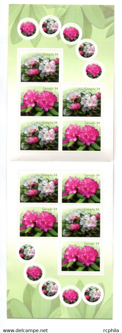 RC 20154 CANADA BK 401 FLEURS RHODODENDRONS CARNET COMPLET BOOKLET MNH NEUF ** - Libretti Completi