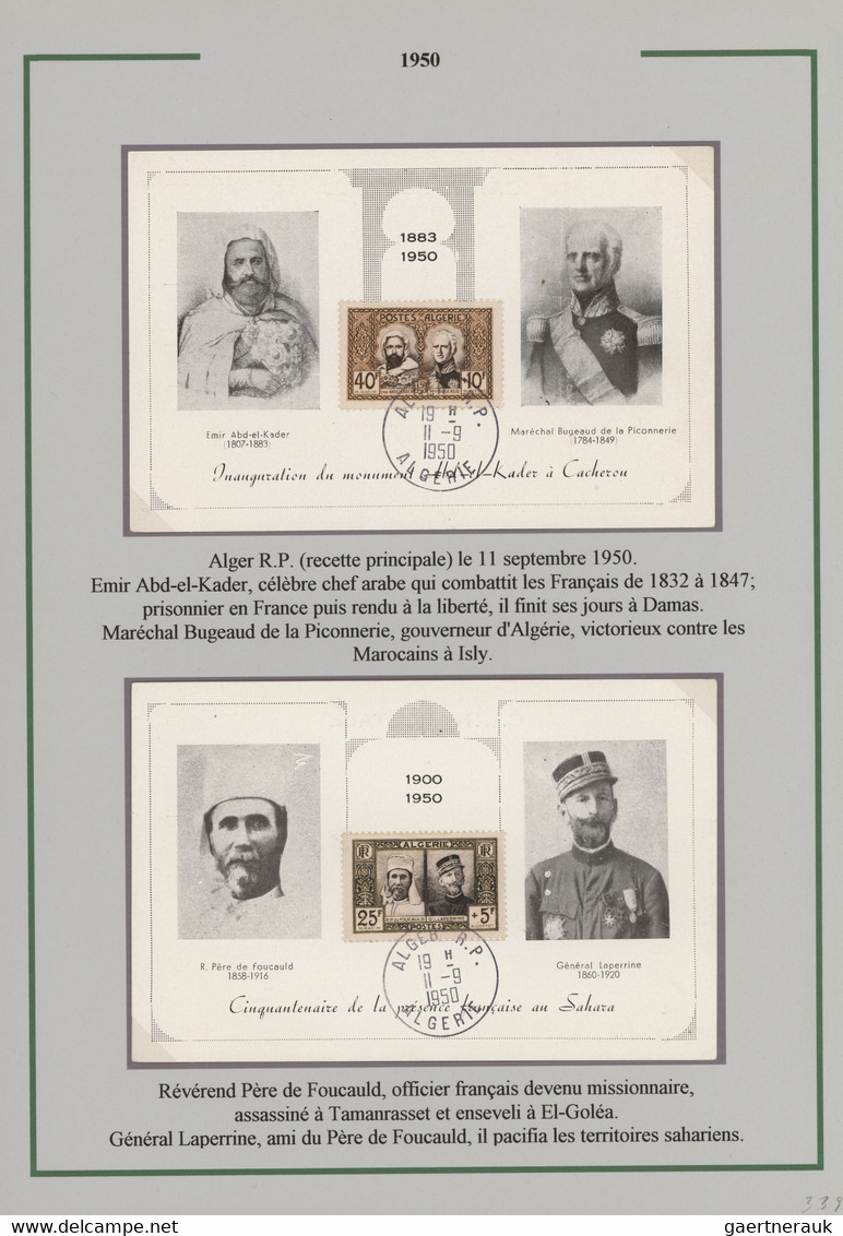 Algerien: 1945/1963, MAXIMUM CARDS, Collection Of Apprx. 124 Maximum Cards (plus A Few Covers). Very - Cartas & Documentos