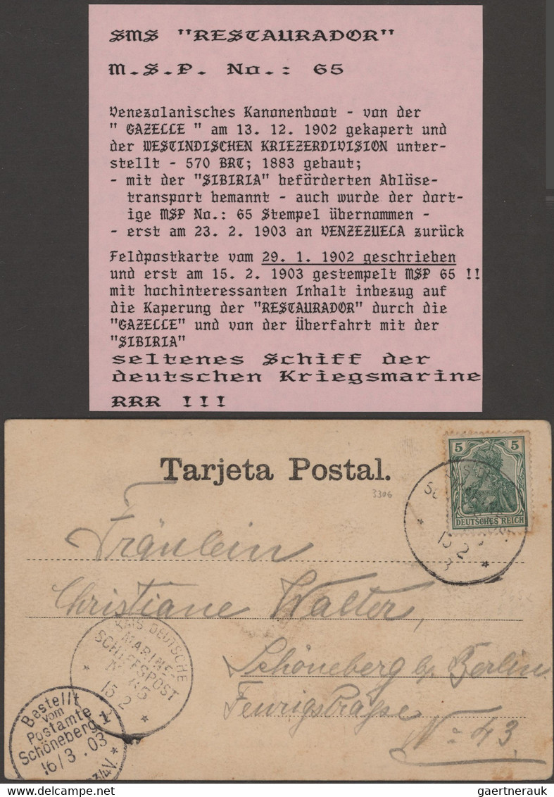 Deutsche Schiffspost - Marine: 1718/1916, vielseitiger mit viel Detailinformationen versehener Samml