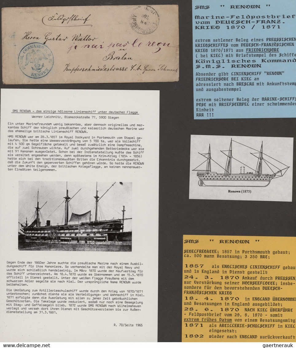 Deutsche Schiffspost - Marine: 1718/1916, vielseitiger mit viel Detailinformationen versehener Samml