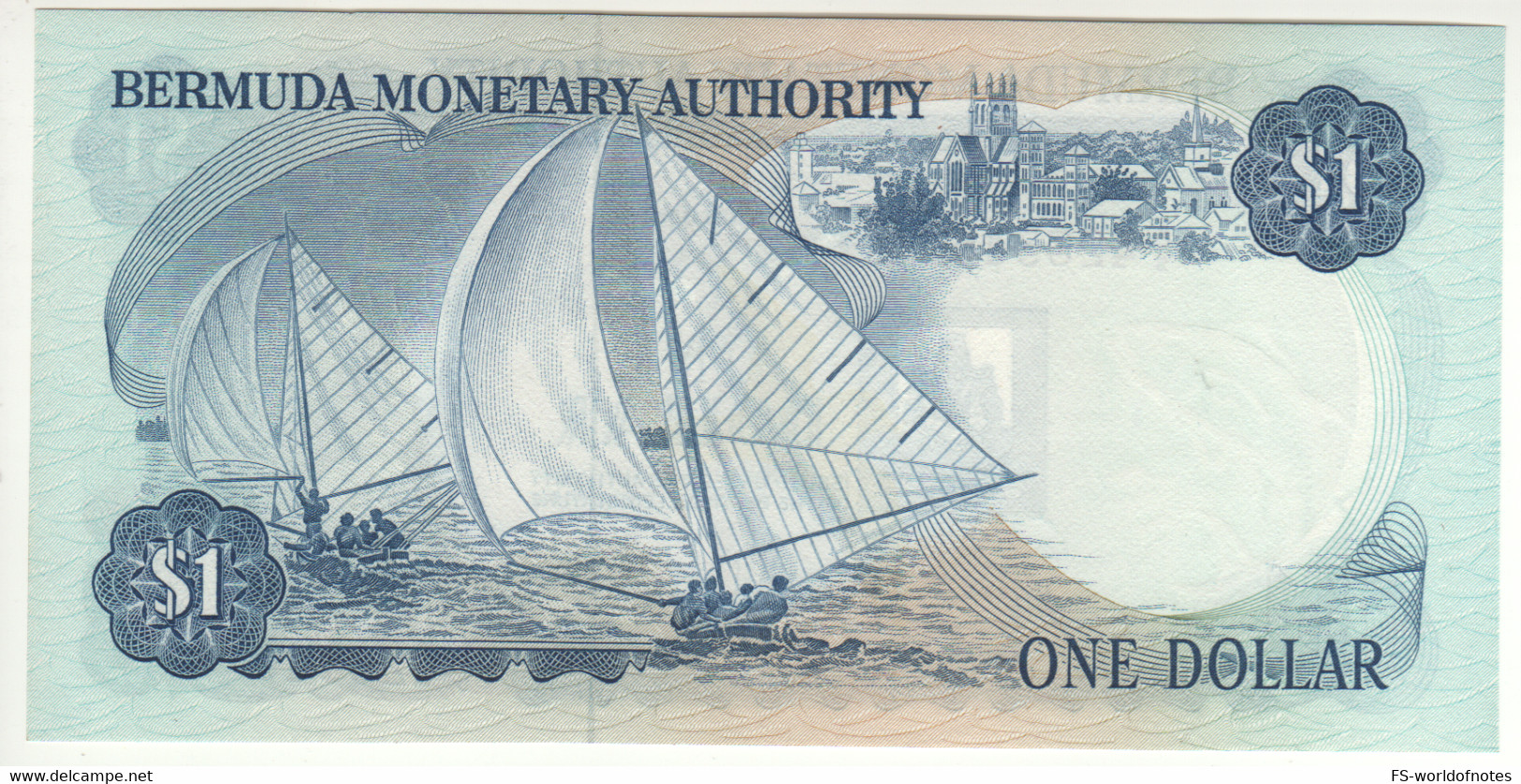 BERMUDA 1 Dollar    (Queen Elizabeth II -  Sailings Boats)  P28b    Dated  1st September 1979  AU-UNC - Bermudas