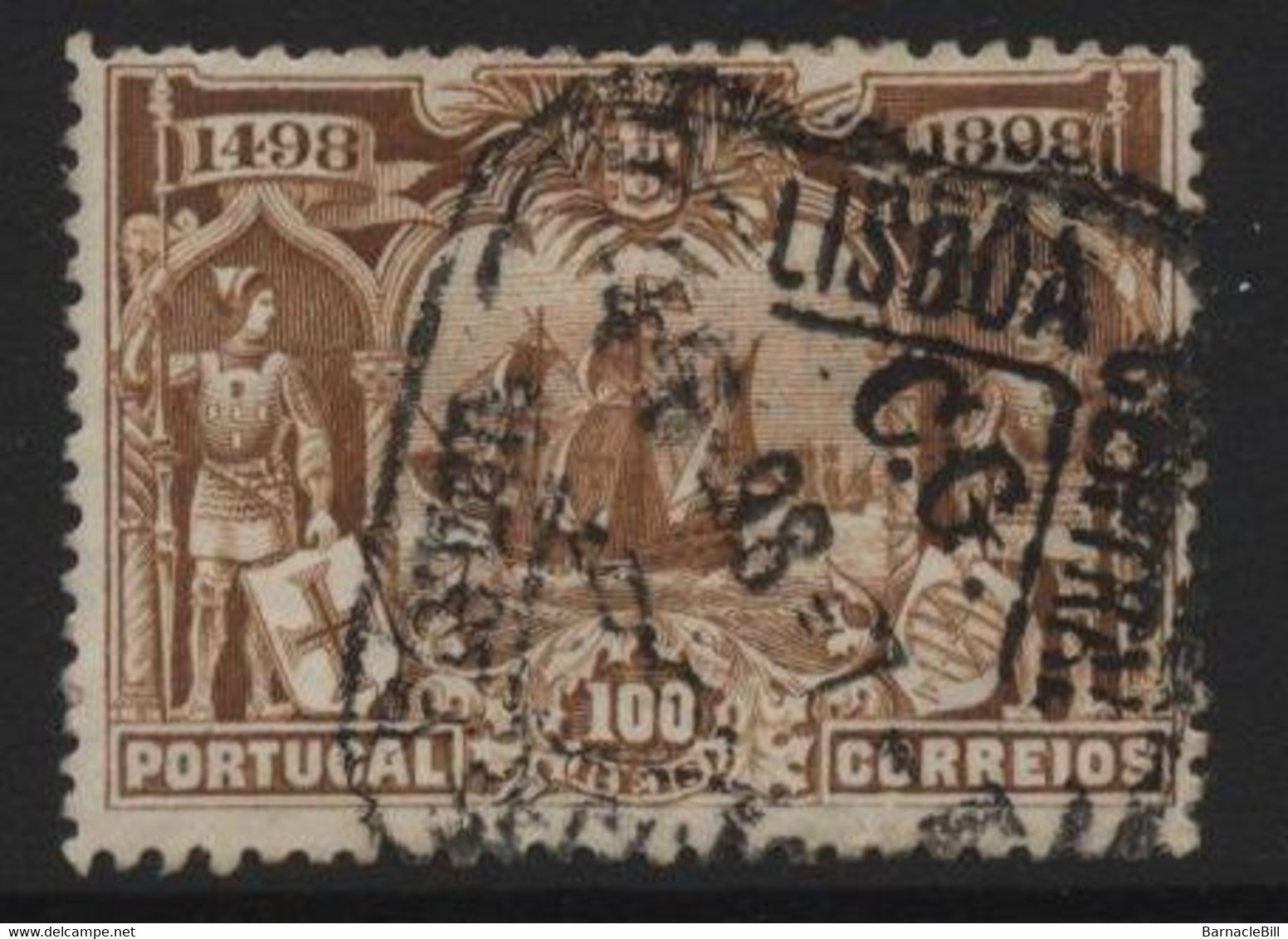 Portugal (60) 1898 Vasco Da Gama 100r Brown. Used - Otros & Sin Clasificación